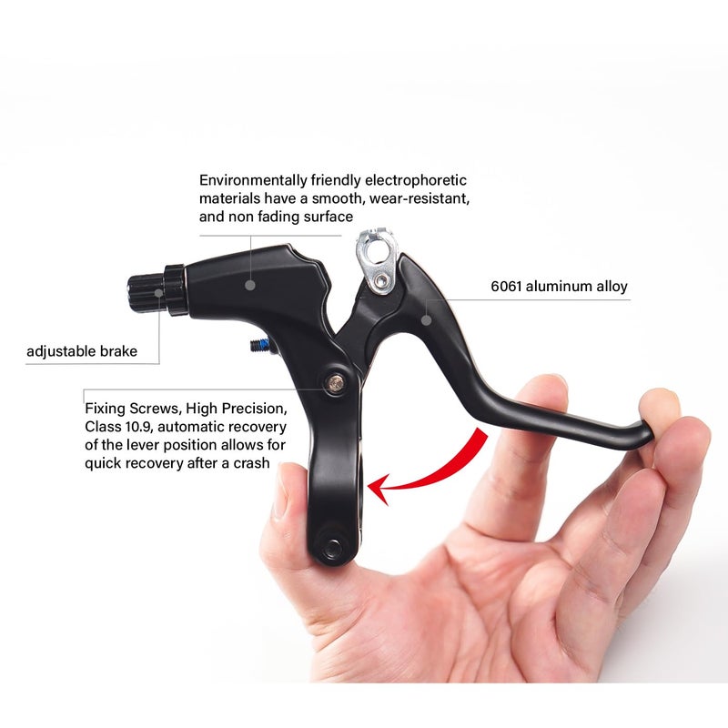 CNC Bicycle Brake Lever, Mountain Bike Handlebar Brake Lever for MTB, Black â€¦ - Image 3